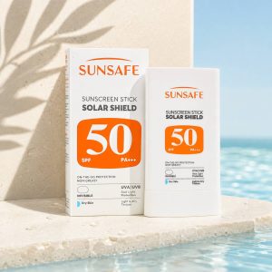 فلوئید ضد آفتاب بی‌رنگ صورت و بدن سان سیف SPF 50 مدل Solar ‌محافظ در برابر اشعه UVA و UVB مناسب برای پوست حساس و چرب حجم 50 میلی‌لیتر