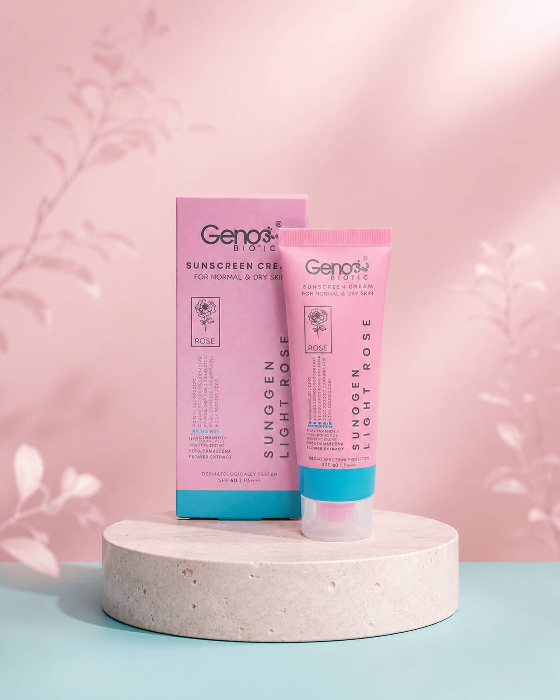 کرم ضد آفتاب ژنوبایوتیک مدل Light Rose حجم 50 میلی لیتر