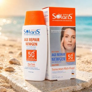 فلوئید ضد آفتاب دارای SPF 50 مناسب پوست دارای چروک سطحی بی رنگ حجم 100 میل آردن