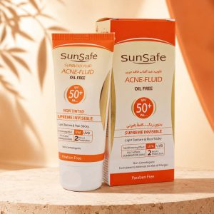 فلوئید ضد آفتاب سان سیف بدون رنگ و کاملا نامرئی دارای SPF50 حجم 50 گرم