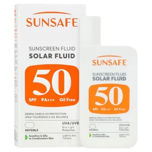 ضد آفتاب سولار فلوئید SPF50 D-33433 Sunsafe Solar Fluid SPF50 Sunscreen Fluid