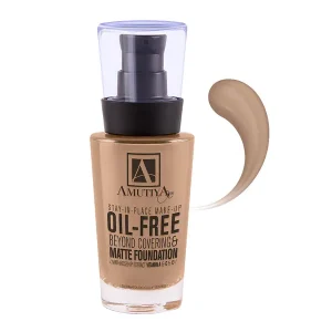 کرم پودر فاقد چربی حاوی عصاره رزهیپ F240 آموتیا OIL FREE FOUNDATION WITH ROSEHIP AMUTIYA