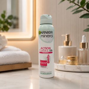 اسپری ضد تعریق زنانه گارنیر مدل Mineral Action Control با ماندگاری 72 ساعته حجم 150 میلی لیتر