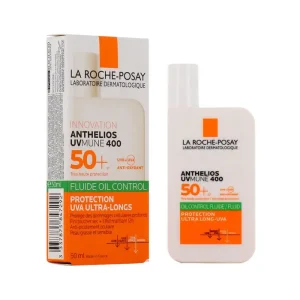 فلوئید ضد آفتاب بی رنگ لاروش پوازی با SPF50 مناسب انواع پوست حجم 50 میلی لیتر La Roche Posay Anthelios XL Ultra Light Fluid SPF 50 سایز: 50 میلی‌لیتر
