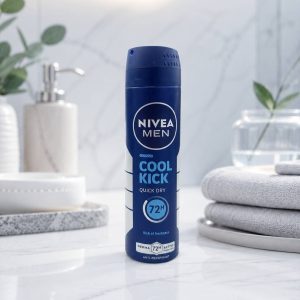 اسپری ضد تعریق مردانه نیوآ مدل cool kick با رایحه خنک و ماندگاری 72 ساعته حجم 150 میلی‌لیتر