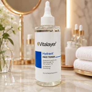 تونر صورت ویتالیر مدل Hydravit مناسب پوست خشک و دهیدراته حجم 200 میلی لیتر