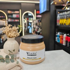 ماسک مو تقویت‌کننده و ترمیم‌کننده ویتاپلکس مدل Bleach Care حجم 500 میلی‌لیتر مناسب موهای آسیب‌دیده، بدون سولفات، حاوی پروتئین گندم